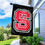 College Flags & Banners Co. NC State Wolfpack Black Banner Flag with Flag Pole Set - Sports Collectibles, Sports Memorabilia, Sports Fan Shop, Sports Gifts