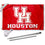College Flags & Banners Co. Houston Cougars UH Logo Flag with Pole and Bracket Kit - Sports Collectibles, Sports Memorabilia, Sports Fan Shop, Sports Gifts