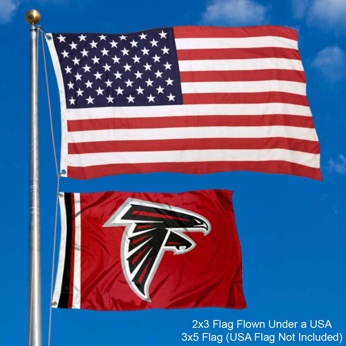 WinCraft Atlanta Falcons 2x3 Feet Flag - Sports Collectibles, Sports Memorabilia, Sports Fan Shop, Sports Gifts