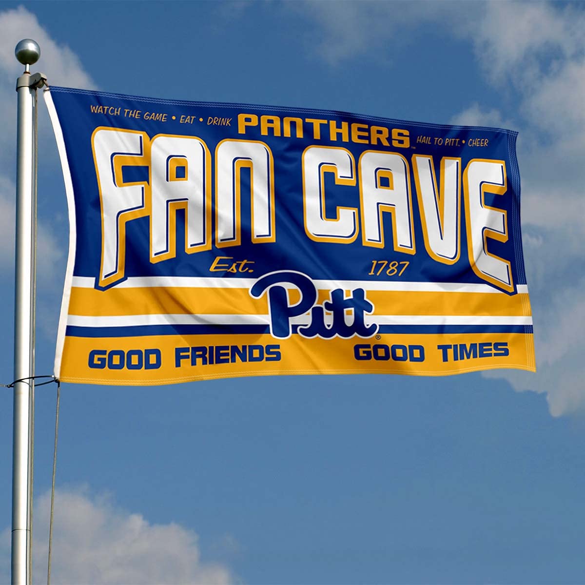 Pittsburgh Panthers Fan Man Cave Banner Flag - Sports Collectibles, Sports Memorabilia, Sports Fan Shop, Sports Gifts
