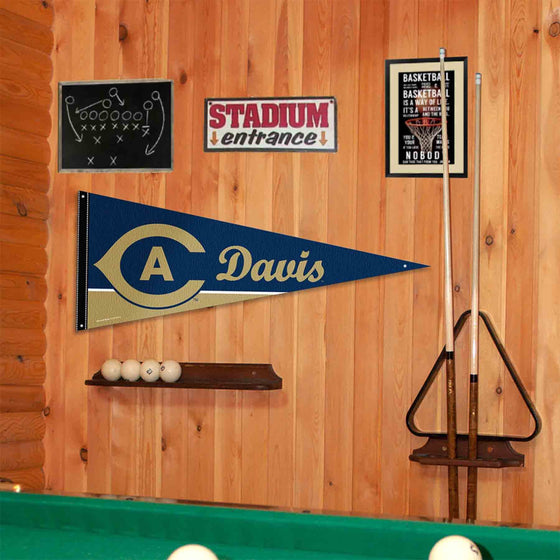 College Flags & Banners Co. UC Davis Aggies Pennant Flag and Wall Tack Mount Pads - Sports Collectibles, Sports Memorabilia, Sports Fan Shop, Sports Gifts