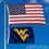 College Flags & Banners Co. West Virginia Small 2x3 Foot Flag - Sports Collectibles, Sports Memorabilia, Sports Fan Shop, Sports Gifts