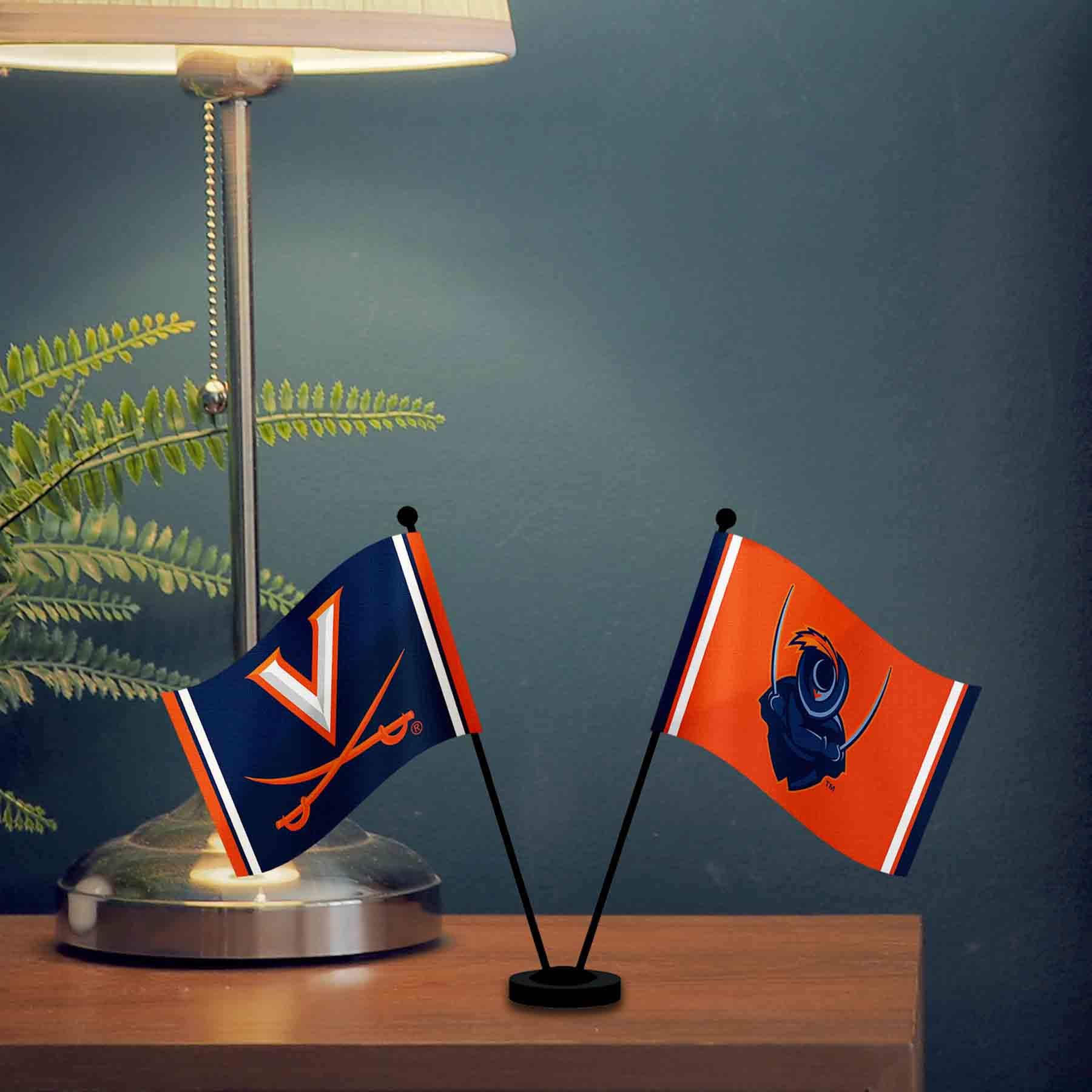 WinCraft Virginia Cavaliers Desk and Table Top Flags - Sports Collectibles, Sports Memorabilia, Sports Fan Shop, Sports Gifts