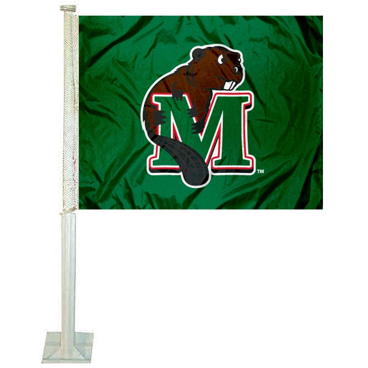 College Flags & Banners Co. Minot State Beavers Car Flag - Sports Collectibles, Sports Memorabilia, Sports Fan Shop, Sports Gifts