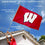 College Flags & Banners Co. Wisconsin Badgers Red Flag with Pole and Bracket Kit - Sports Collectibles, Sports Memorabilia, Sports Fan Shop, Sports Gifts