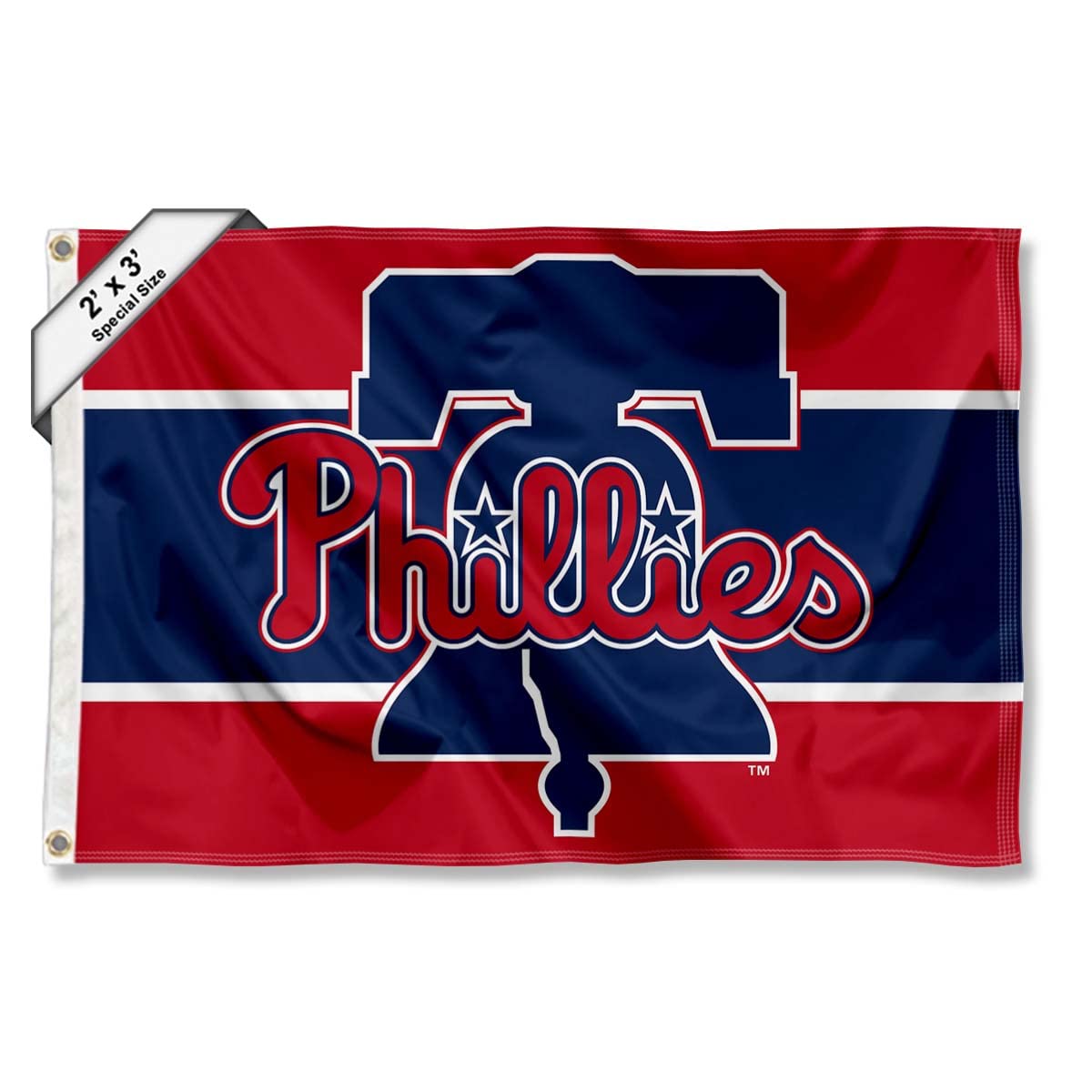 WinCraft Philadelphia Phillies 2x3 Foot Small Flag - Sports Collectibles, Sports Memorabilia, Sports Fan Shop, Sports Gifts