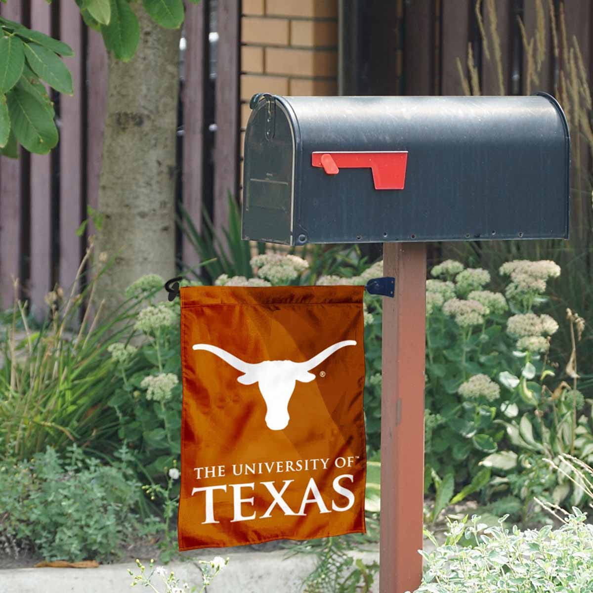 College Flags & Banners Co. University of Texas Two Sided Garden Banner and Mailbox Post Pole Mount Holder Set - Sports Collectibles, Sports Memorabilia, Sports Fan Shop, Sports Gifts