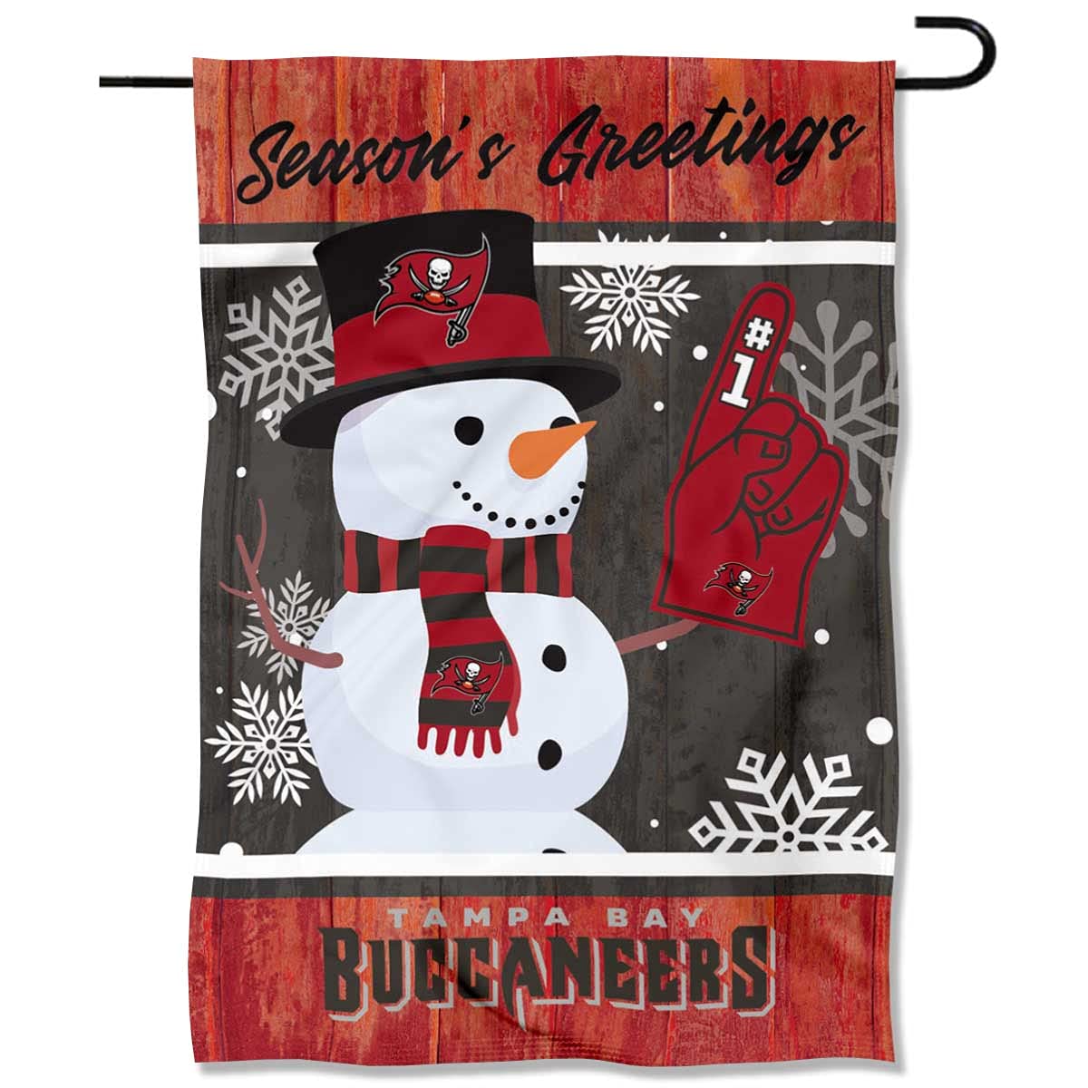 Tampa Bay Buccaneers Holiday Winter Snow Garden Flag Double Sided Banner - Sports Collectibles, Sports Memorabilia, Sports Fan Shop, Sports Gifts