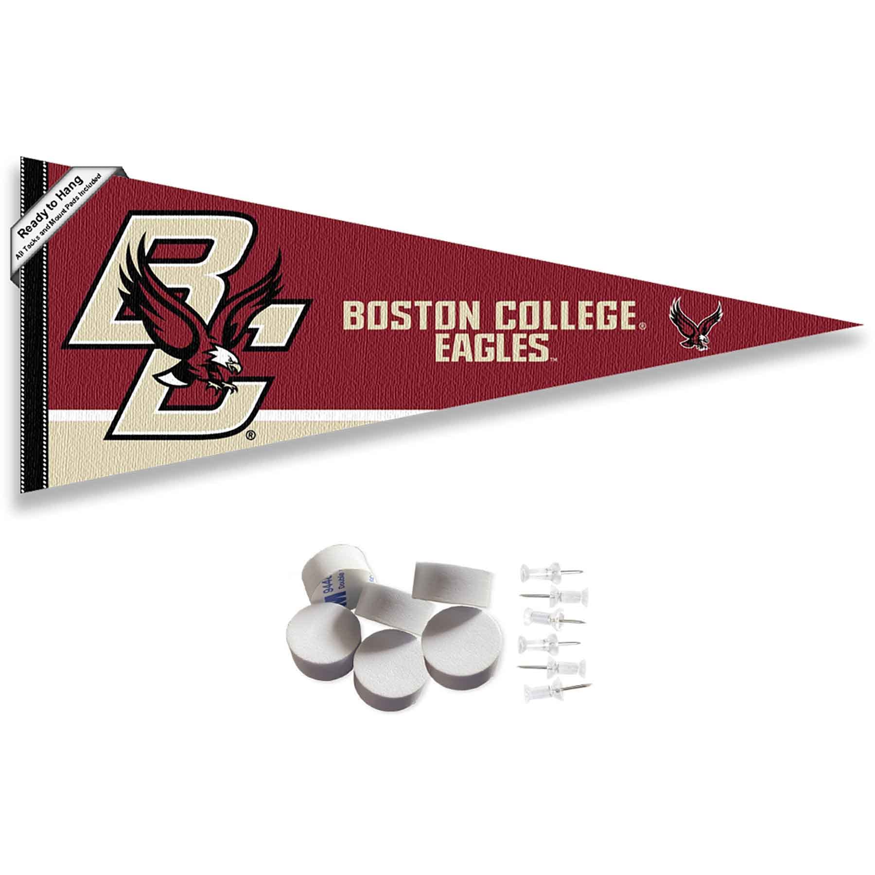 Boston College Eagles Pennant Flag and Wall Tack Mount Pads - Sports Collectibles, Sports Memorabilia, Sports Fan Shop, Sports Gifts