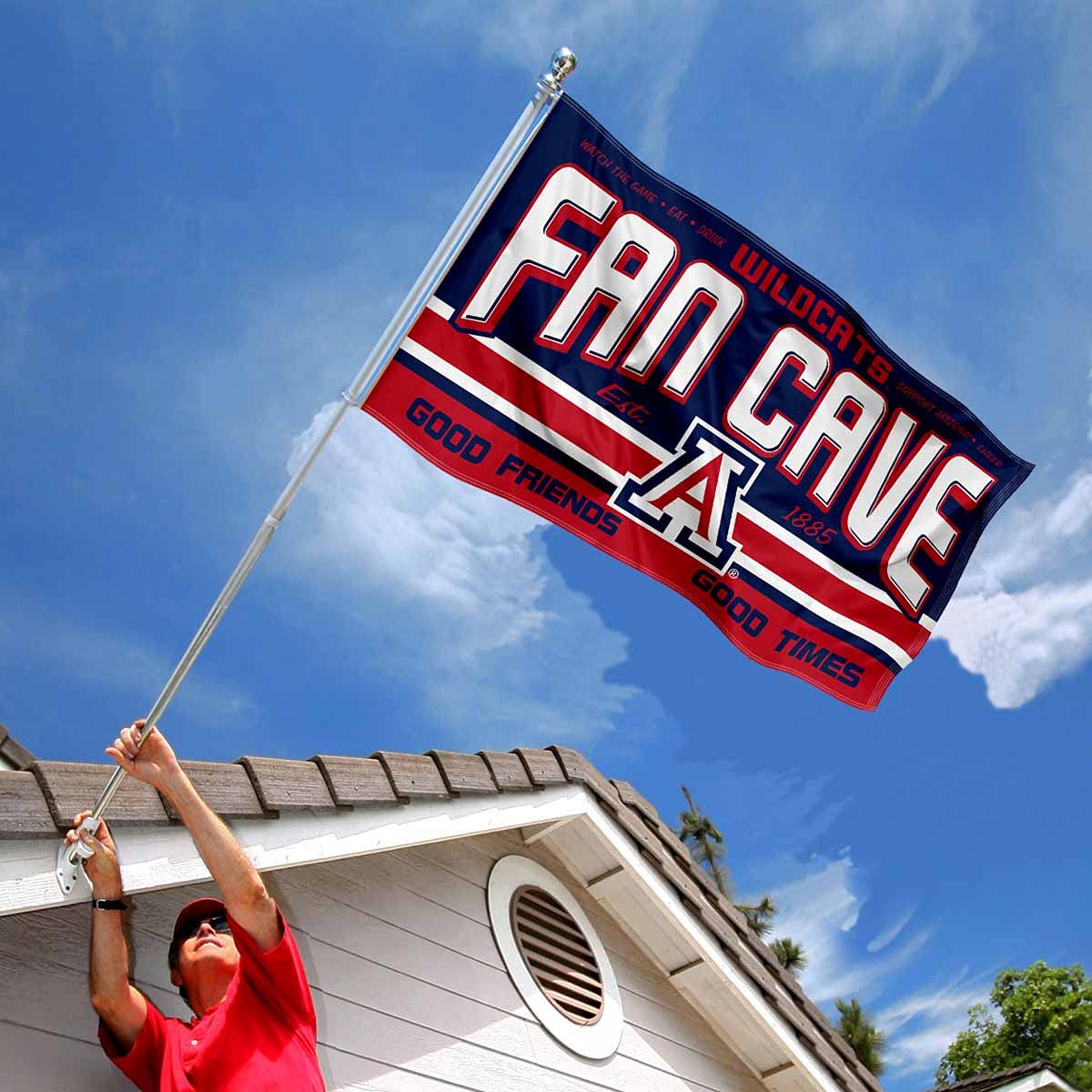 Arizona Wildcats Fan Man Cave Banner Flag - Sports Collectibles, Sports Memorabilia, Sports Fan Shop, Sports Gifts