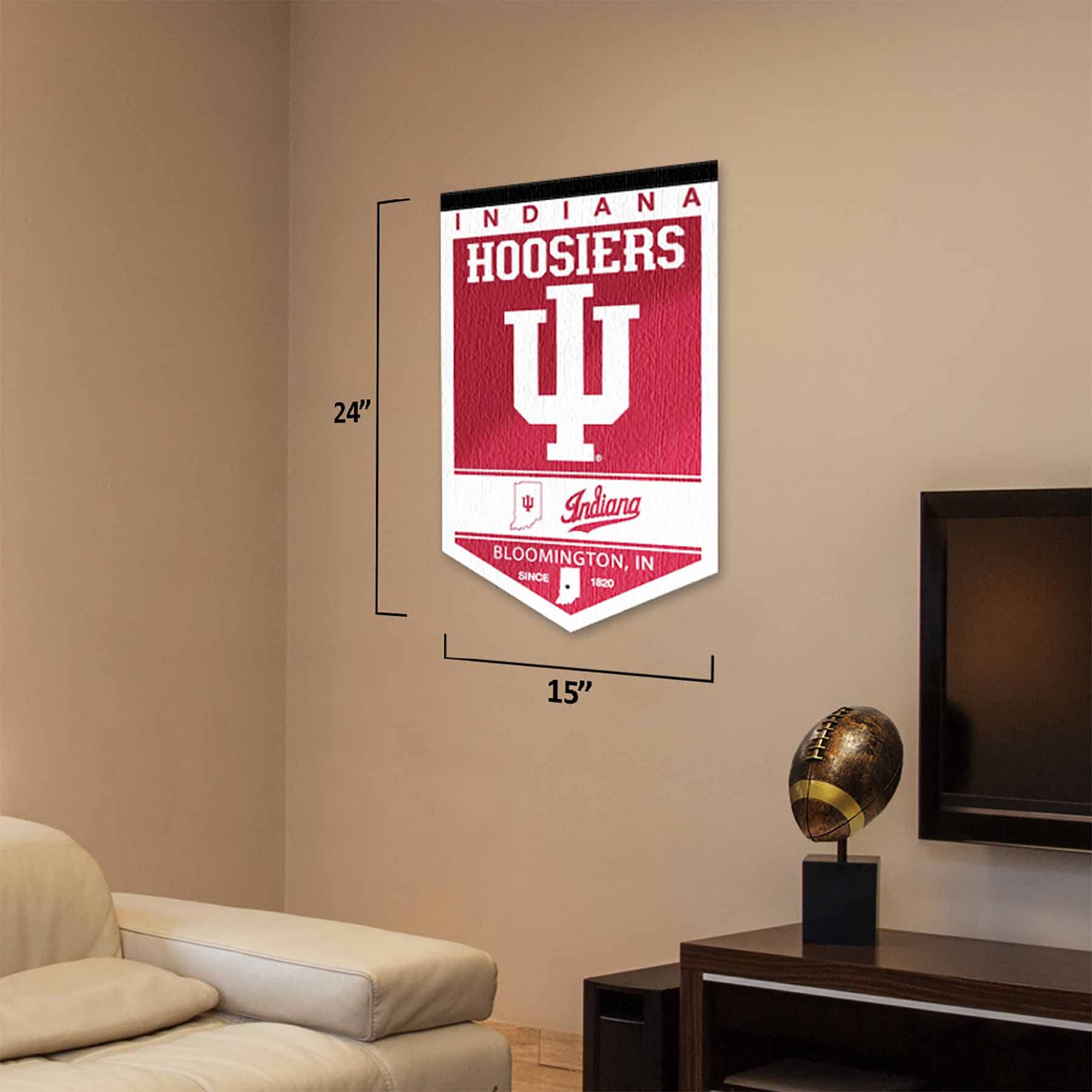 College Flags & Banners Co. Indiana Hoosiers Heritage History Banner Pennant - Sports Collectibles, Sports Memorabilia, Sports Fan Shop, Sports Gifts