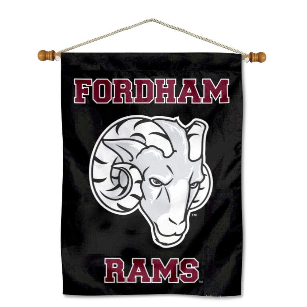 College Flags & Banners Co. Fordham Rams House Flag and Wood Banner Pole Set - Sports Collectibles, Sports Memorabilia, Sports Fan Shop, Sports Gifts