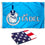 College Flags & Banners Co. Citadel Flag and USA 3x5 Flag Set - Sports Collectibles, Sports Memorabilia, Sports Fan Shop, Sports Gifts