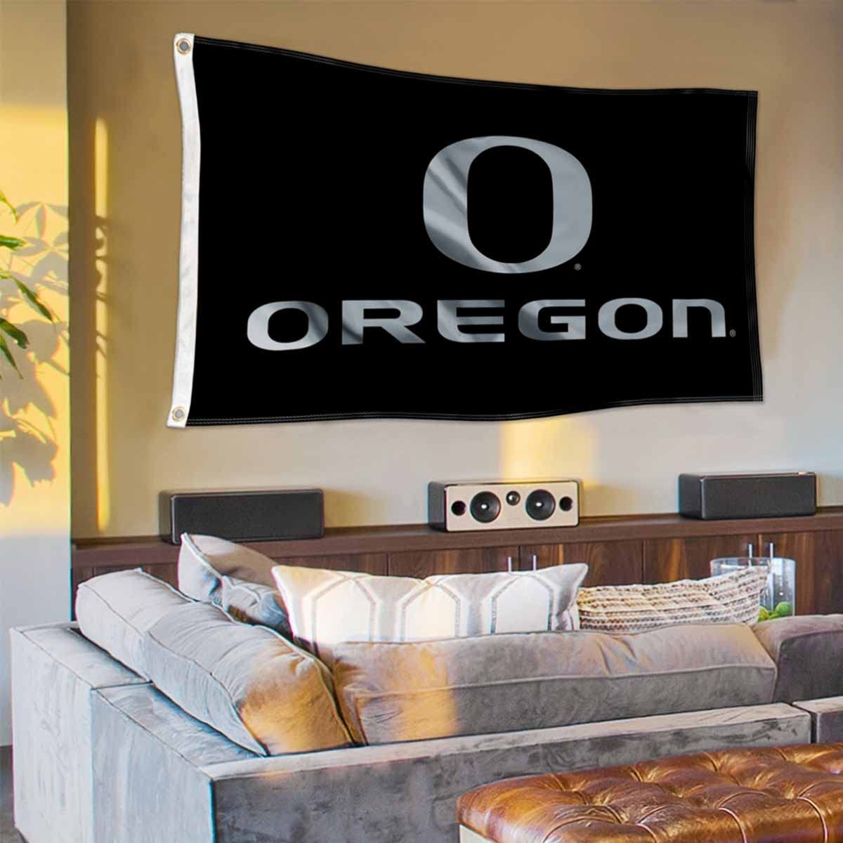 WinCraft Oregon Black 3x5 Banner Flag - Sports Collectibles, Sports Memorabilia, Sports Fan Shop, Sports Gifts
