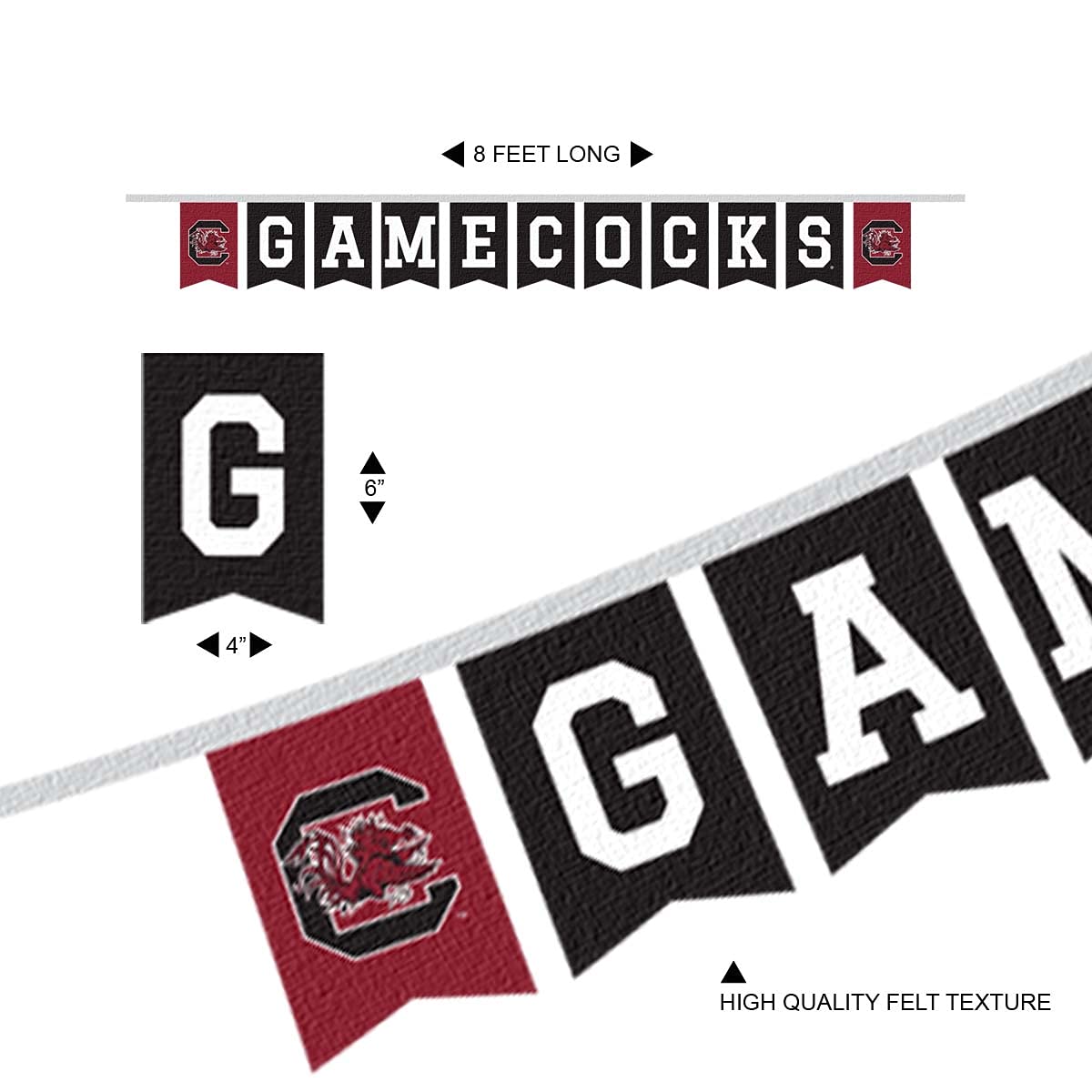 South Carolina Gamecocks Banner String Pennant Flags - Sports Collectibles, Sports Memorabilia, Sports Fan Shop, Sports Gifts