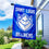 SLU Billikens New Logo House Flag with Flag Pole Set - Sports Collectibles, Sports Memorabilia, Sports Fan Shop, Sports Gifts