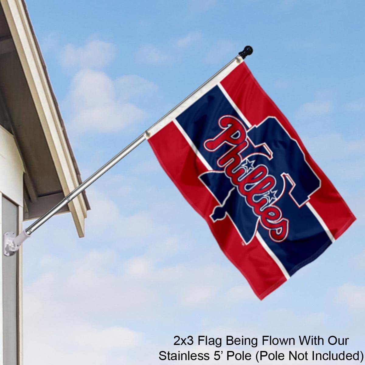 WinCraft Philadelphia Phillies 2x3 Foot Small Flag - Sports Collectibles, Sports Memorabilia, Sports Fan Shop, Sports Gifts