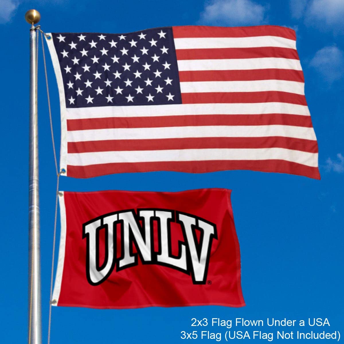 College Flags & Banners Co. UNLV Small 2x3 Foot Flag - Sports Collectibles, Sports Memorabilia, Sports Fan Shop, Sports Gifts