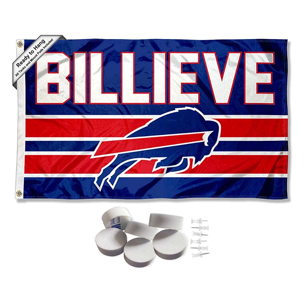 Buffalo Bills Billieve Banner and Tapestry Wall Tack Pads - Sports Collectibles, Sports Memorabilia, Sports Fan Shop, Sports Gifts