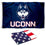 College Flags & Banners Co. UCONN Huskies and USA Flag 3x5 Set - Sports Collectibles, Sports Memorabilia, Sports Fan Shop, Sports Gifts