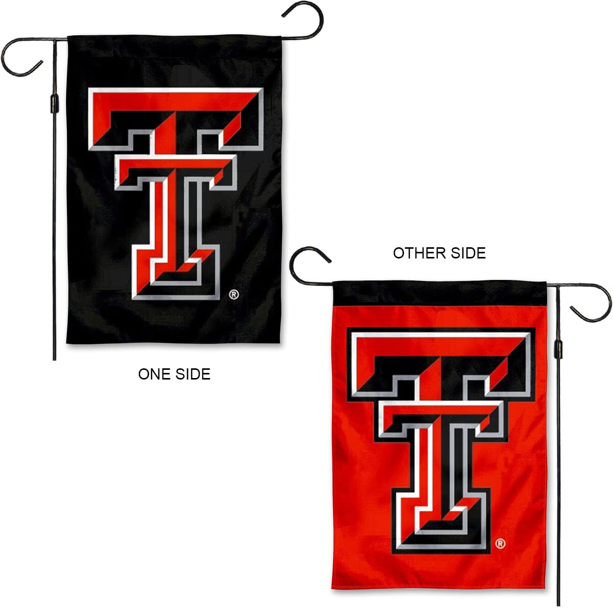 Texas Tech Red Raiders Garden Banner Flag with Stand Pole Holder - Sports Collectibles, Sports Memorabilia, Sports Fan Shop, Sports Gifts