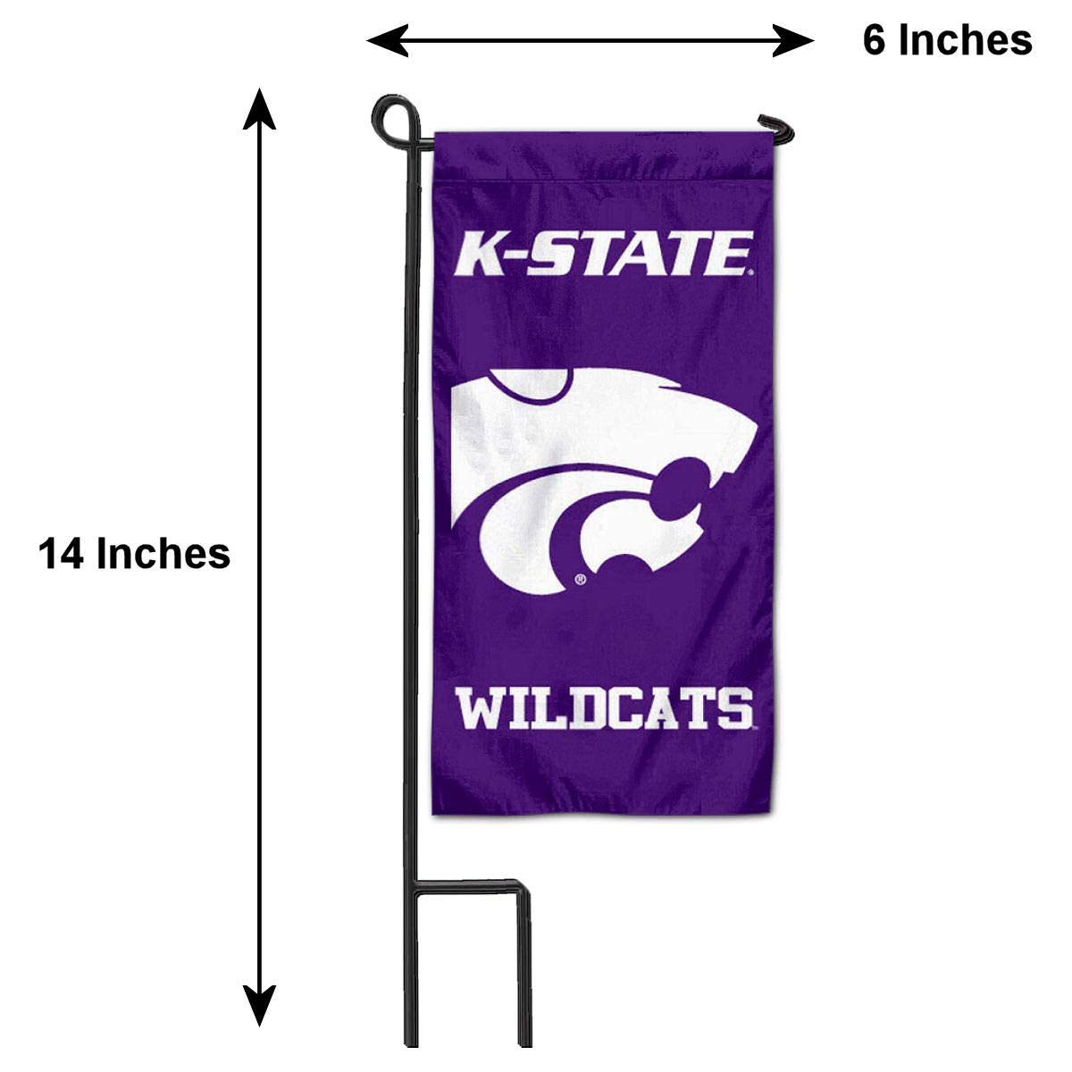 College Flags & Banners Co. Kansas State Wildcats Mini Garden and Flower Pot Flag Topper - Sports Gifts, Sports Memorabilia, Sports Collectibles, Fan Shop