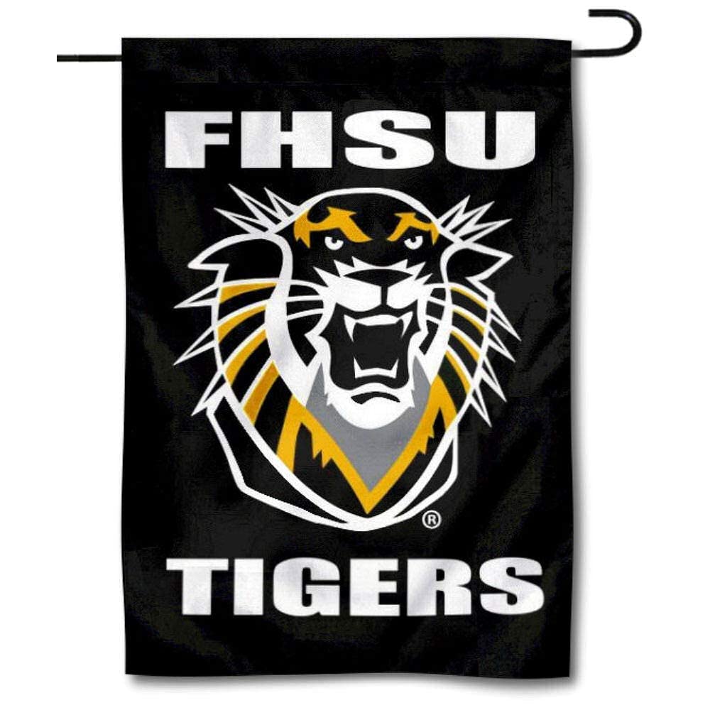 College Flags & Banners Co. Fort Hays State Garden Flag and USA Flag Stand Pole Holder Set - Sports Collectibles, Sports Memorabilia, Sports Fan Shop, Sports Gifts