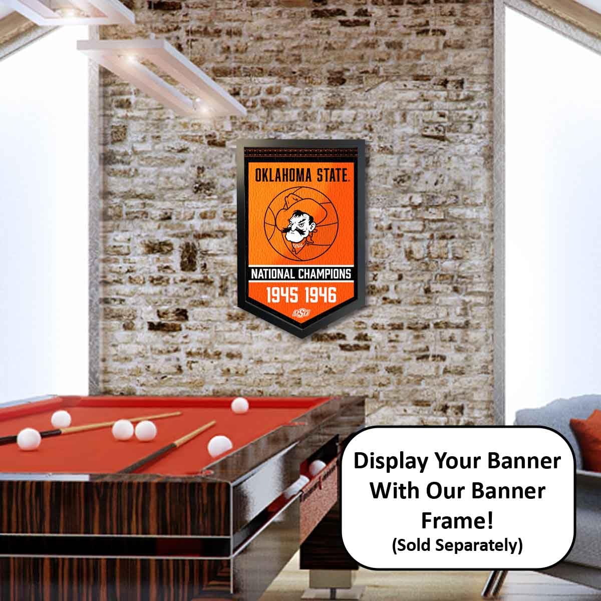 Oklahoma State Cowboys Basketball National Champions Banner - Sports Collectibles, Sports Memorabilia, Sports Fan Shop, Sports Gifts