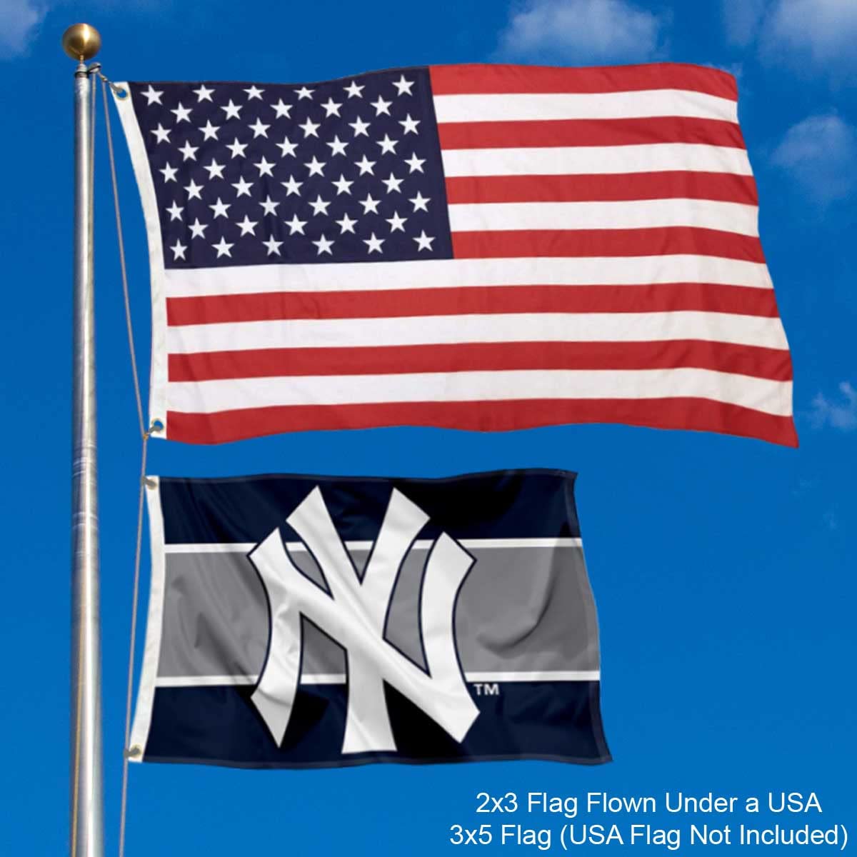 WinCraft NY Yankees 2x3 Foot Small Flag - Sports Collectibles, Sports Memorabilia, Sports Fan Shop, Sports Gifts