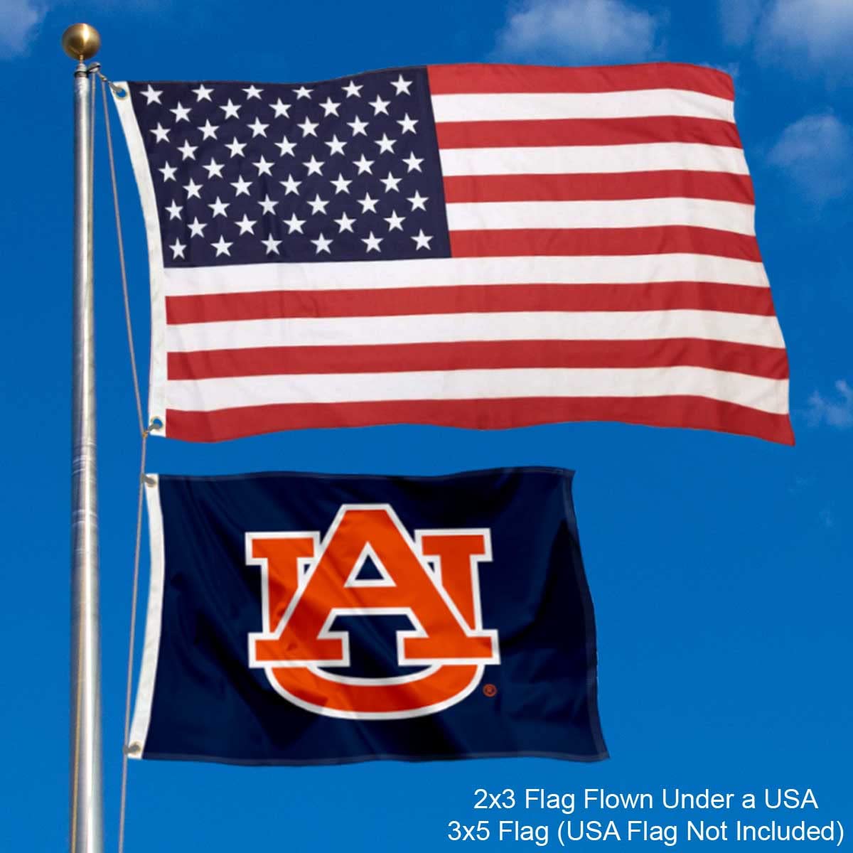 College Flags & Banners Co. Auburn Small 2x3 Foot Flag - Sports Collectibles, Sports Memorabilia, Sports Fan Shop, Sports Gifts