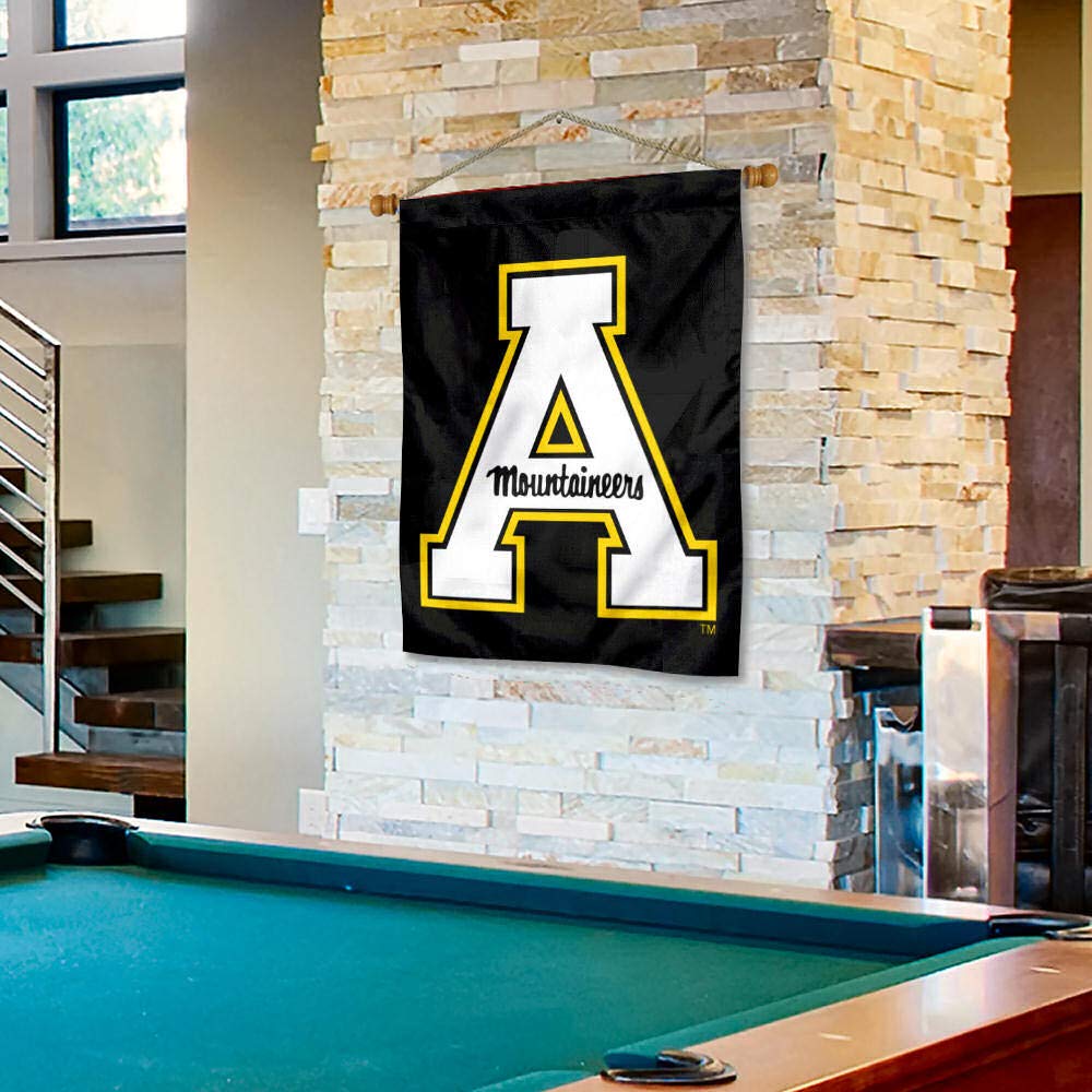 College Flags & Banners Co. Appalachian State Mountaineers Double Sided House Flag and Wood Banner Pole Set - Sports Collectibles, Sports Memorabilia, Sports Fan Shop, Sports Gifts