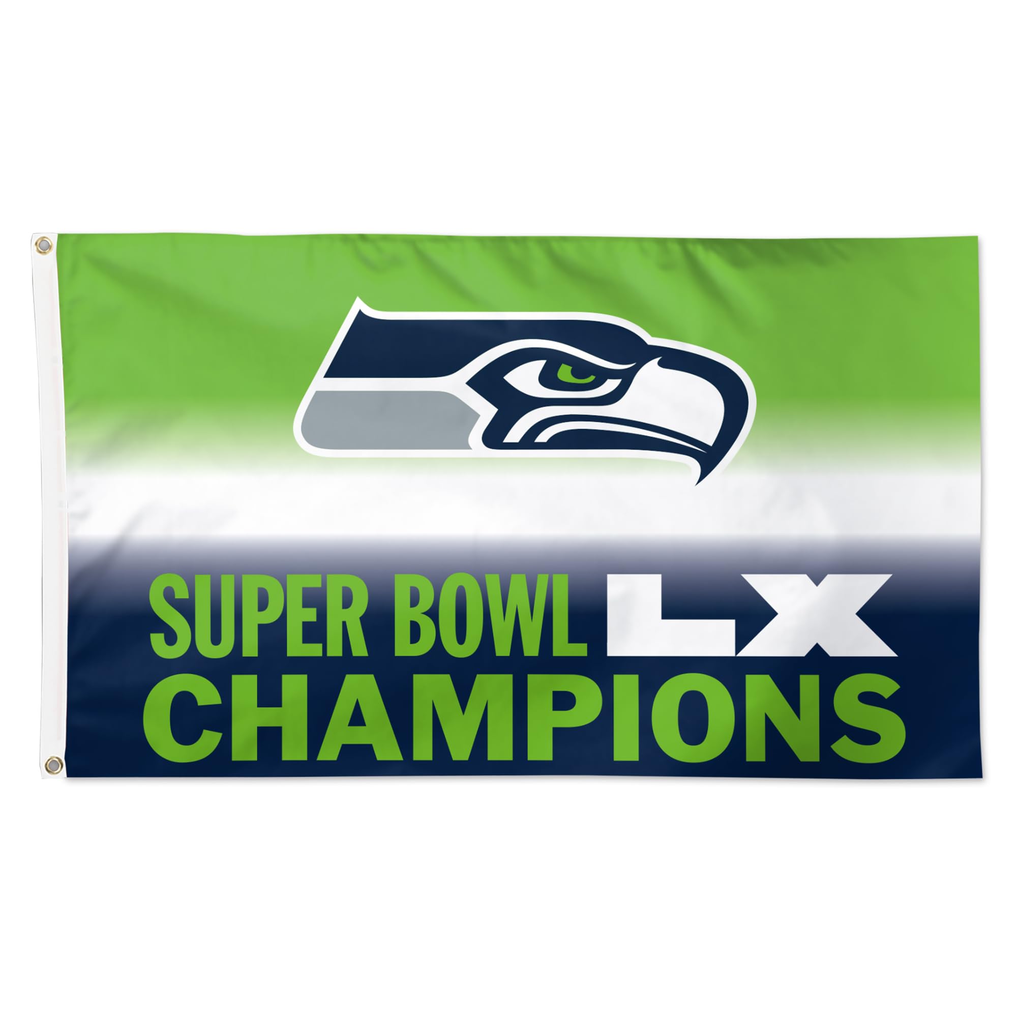 WinCraft Seattle Seahawks Super Bowl LX Single-Sided Deluxe 3' x 5' Flag - Sports Gifts, Sports Memorabilia, Sports Collectibles, Fan Shop