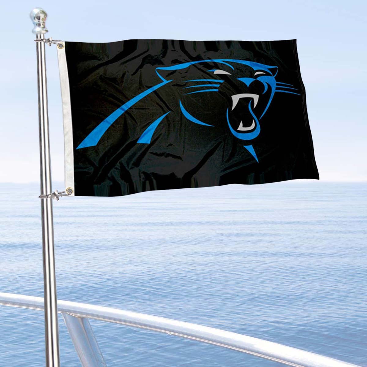 WinCraft Carolina Panthers Boat and Golf Cart Flag - Sports Collectibles, Sports Memorabilia, Sports Fan Shop, Sports Gifts