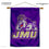 College Flags & Banners Co. James Madison Dukes New Logo Double Sided House Flag and Wood Banner Pole Set - Sports Collectibles, Sports Memorabilia, Sports Fan Shop, Sports Gifts