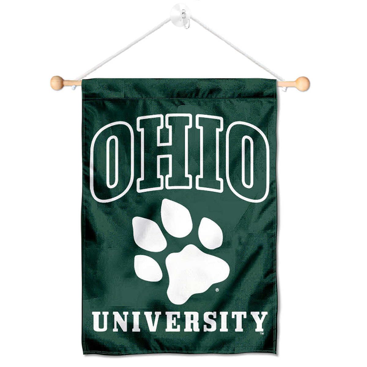 College Flags & Banners Co. Ohio Bobcats Banner for Windows Doors and Walls - Sports Collectibles, Sports Memorabilia, Sports Fan Shop, Sports Gifts