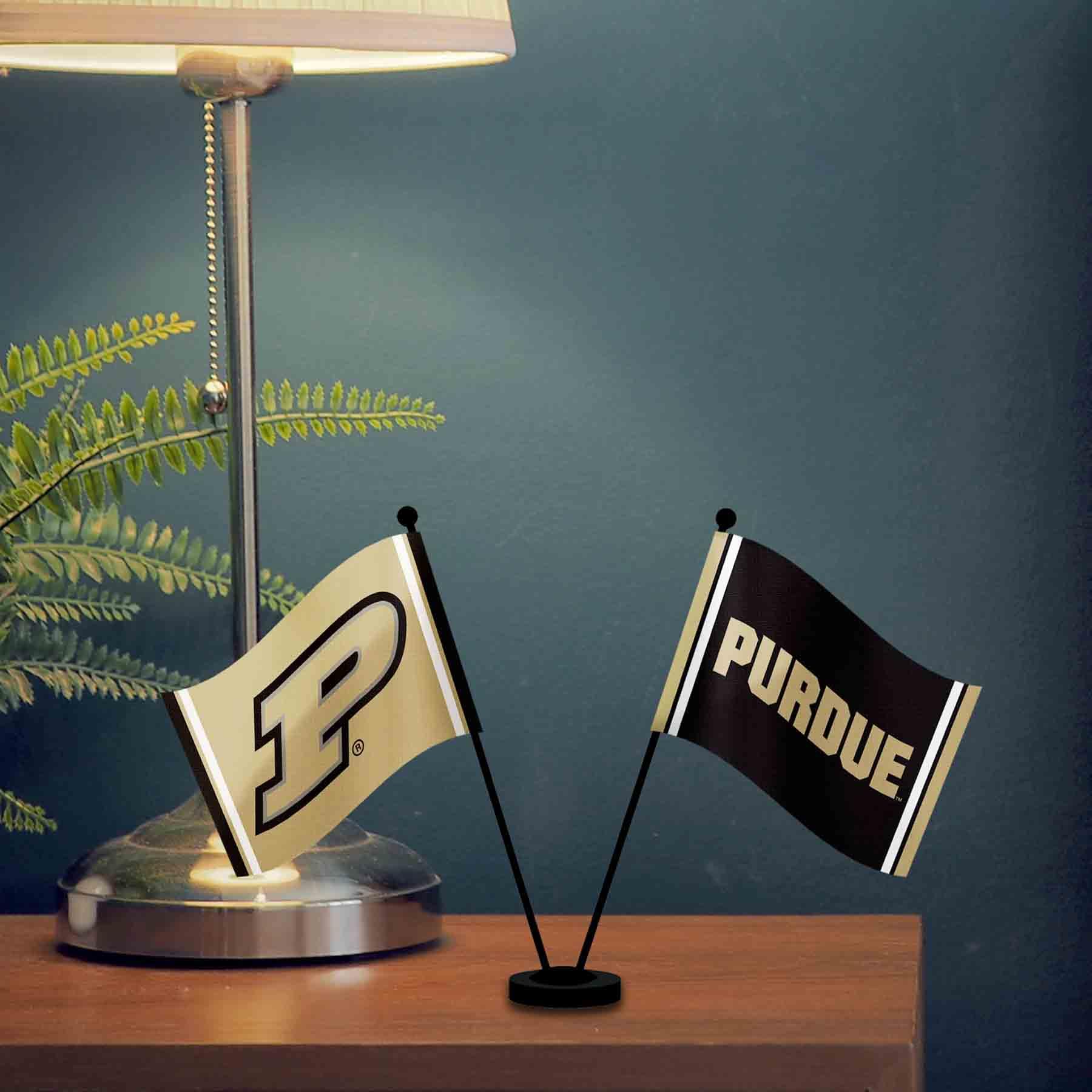 WinCraft Purdue Boilermakers Desk and Table Top Flags - Sports Collectibles, Sports Memorabilia, Sports Fan Shop, Sports Gifts