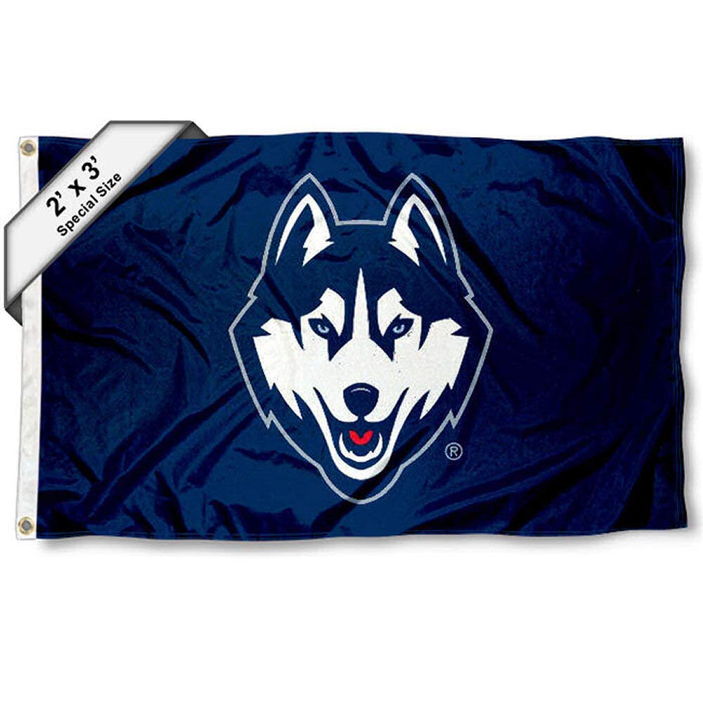College Flags & Banners Co. Connecticut Huskies 2x3 Foot Flag - Sports Collectibles, Sports Memorabilia, Sports Fan Shop, Sports Gifts