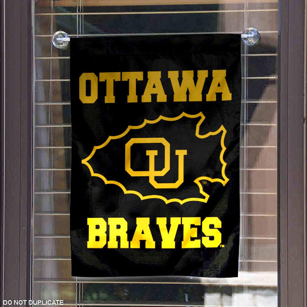 College Flags & Banners Co. Ottawa Braves Garden Flag - Sports Collectibles, Sports Memorabilia, Sports Fan Shop, Sports Gifts