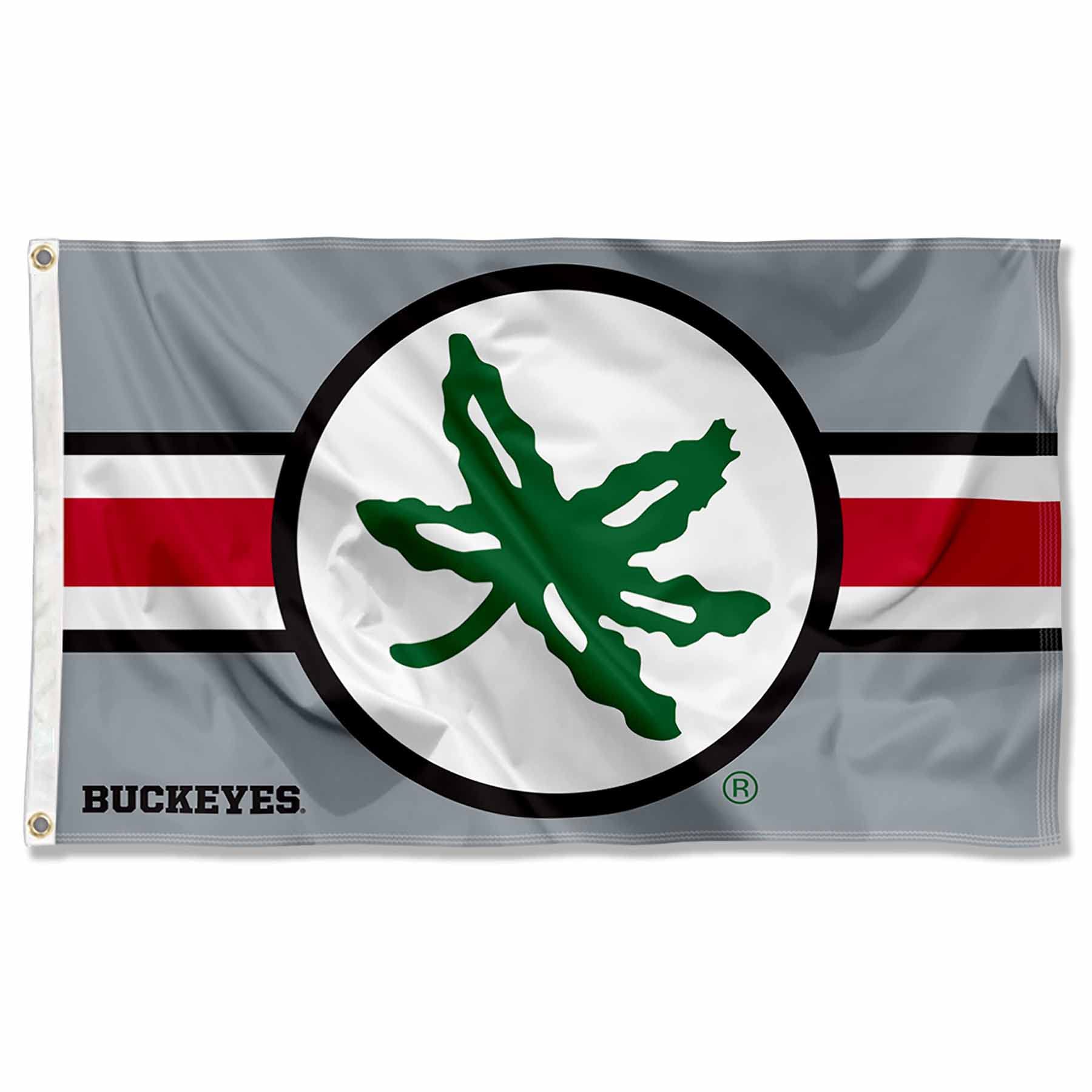 Ohio State Buckeyes Buckeye Leaf 3x5 Banner Flag - Sports Collectibles, Sports Memorabilia, Sports Fan Shop, Sports Gifts