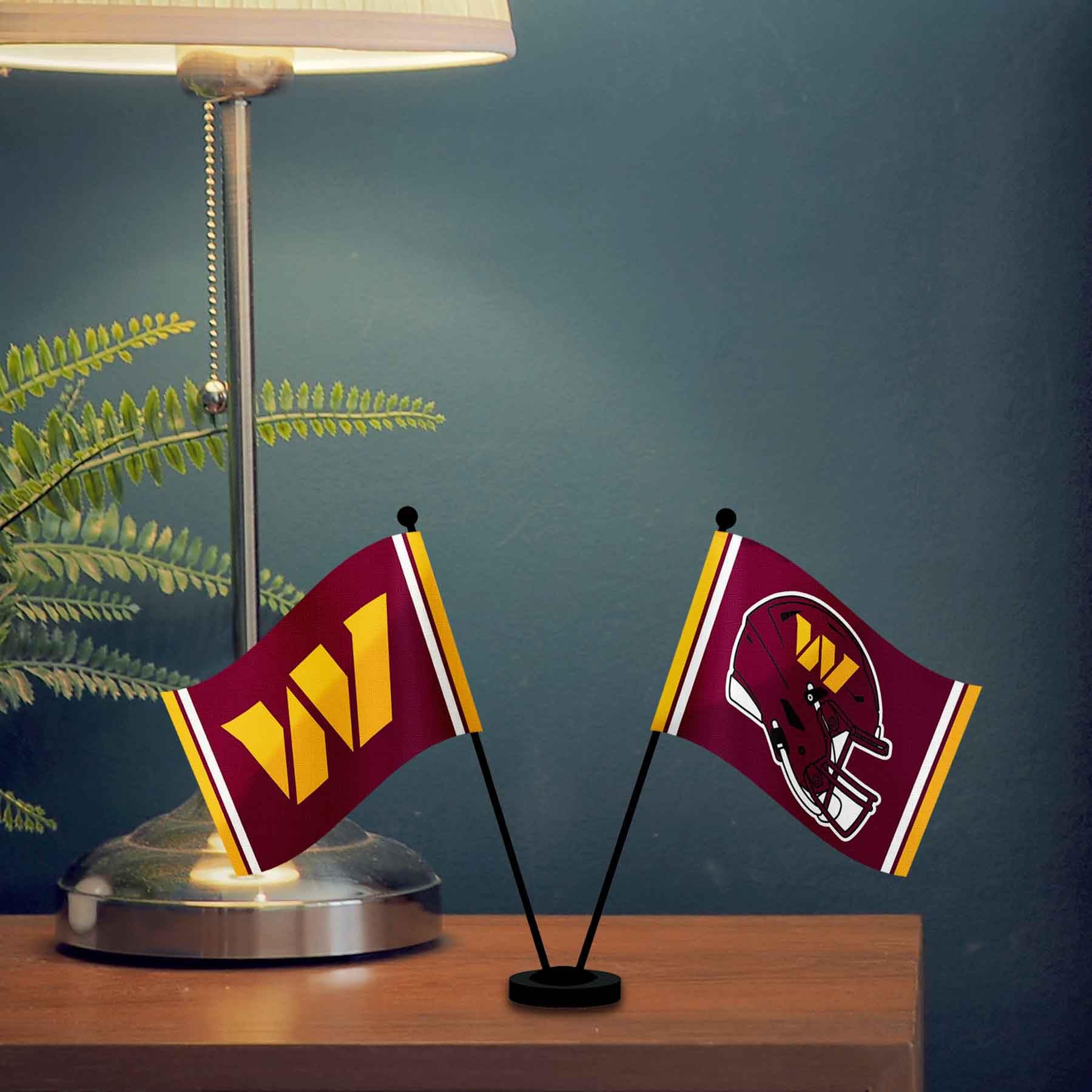 WinCraft Washington Commanders Desk and Table Top Flags - Sports Collectibles, Sports Memorabilia, Sports Fan Shop, Sports Gifts