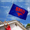 College Flags & Banners Co. Southern Methodist Mustangs Flag with Pole and Bracket Complete Set - Sports Collectibles, Sports Memorabilia, Sports Fan Shop, Sports Gifts