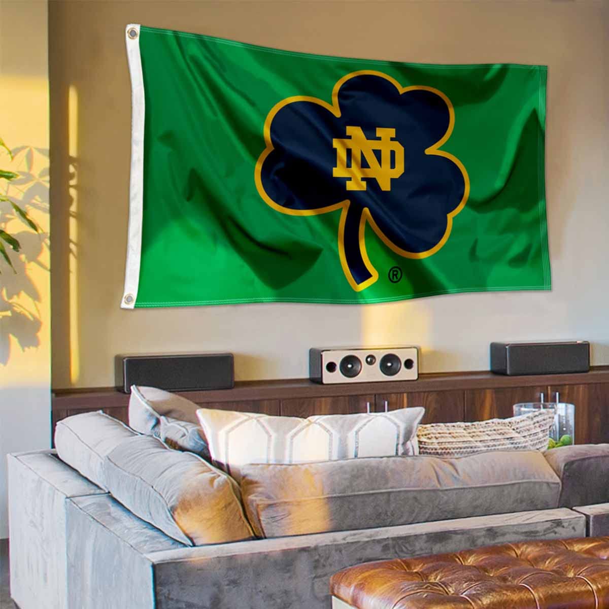 WinCraft Irish Shamrock 3x5 Banner Flag - Sports Collectibles, Sports Memorabilia, Sports Fan Shop, Sports Gifts