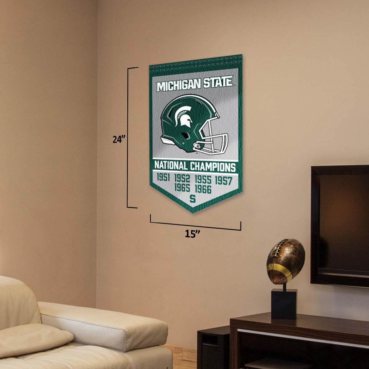 Michigan State Spartans Football National Champions Banner - Sports Collectibles, Sports Memorabilia, Sports Fan Shop, Sports Gifts