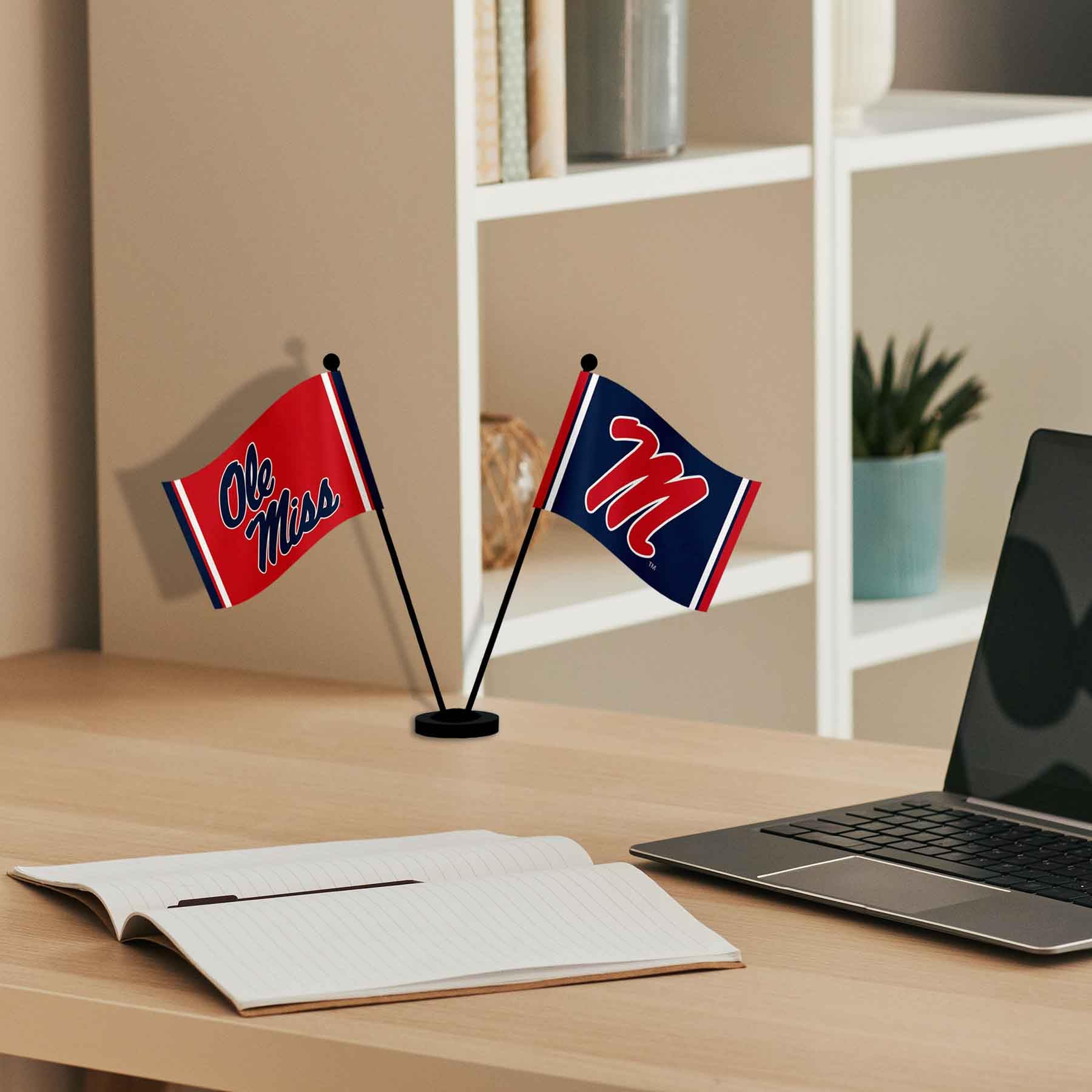 WinCraft Ole Miss Desk and Table Top Flags - Sports Collectibles, Sports Memorabilia, Sports Fan Shop, Sports Gifts