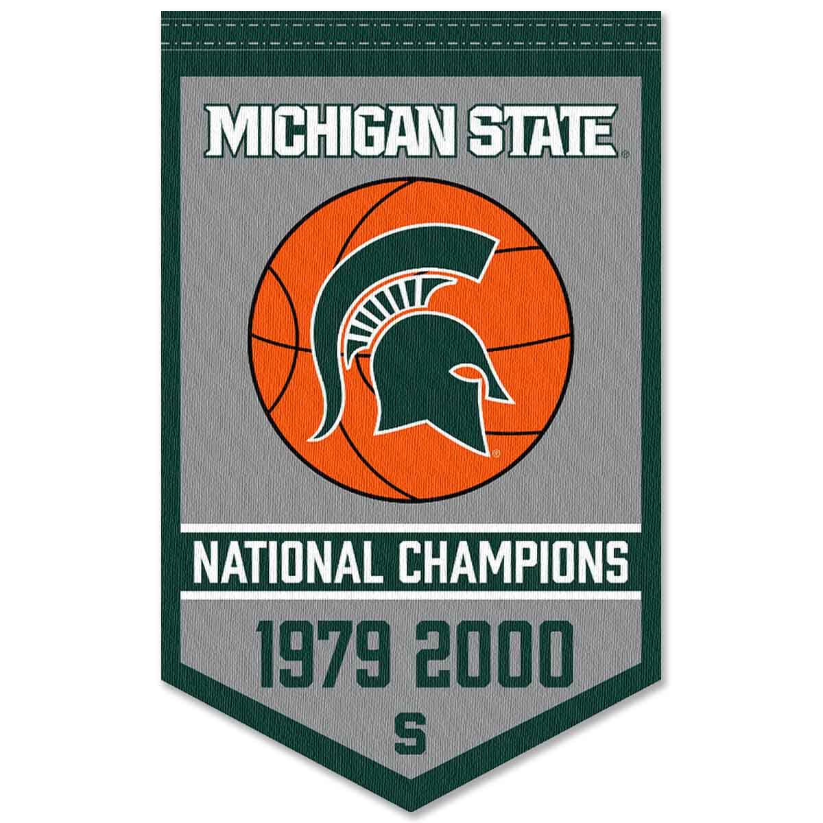 Michigan State Spartans Basketball National Champions Banner - Sports Collectibles, Sports Memorabilia, Sports Fan Shop, Sports Gifts