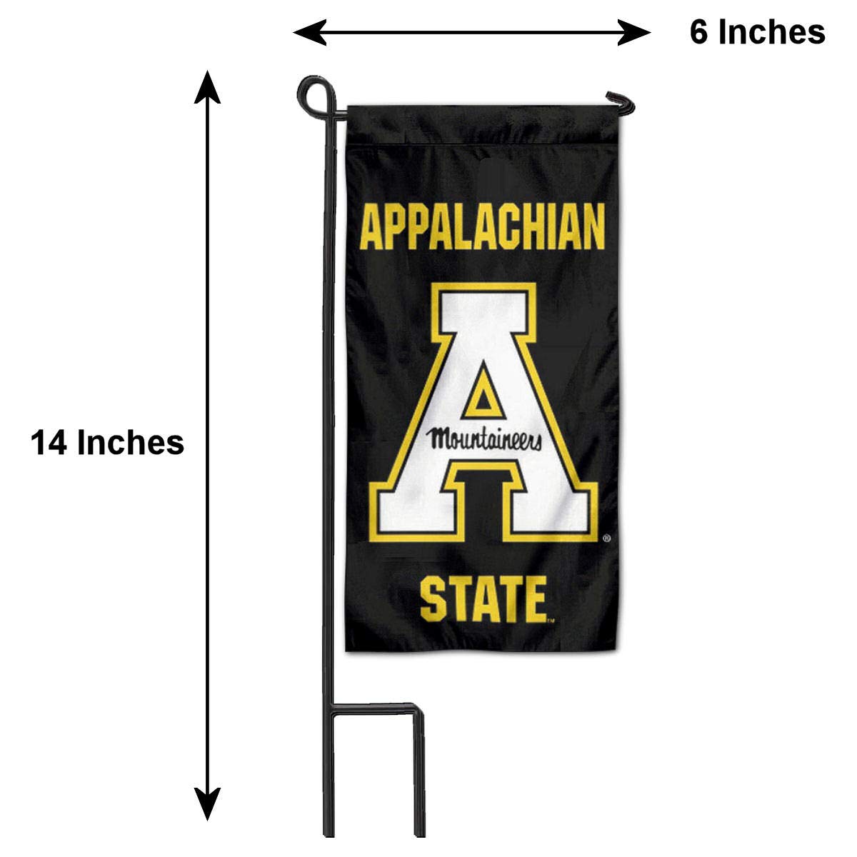College Flags & Banners Co. Appalachian State Mountaineers Mini Garden and Flower Pot Flag Topper - Sports Collectibles, Sports Memorabilia, Sports Fan Shop, Sports Gifts