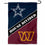 WinCraft House Divided Cowboys and Commanders Double Sided Garden Flag - Sports Collectibles, Sports Memorabilia, Sports Fan Shop, Sports Gifts