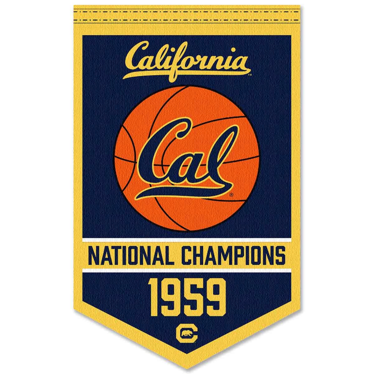 Cal Berkeley Golden Bears Basketball National Champions Felt Banner - Sports Collectibles, Sports Memorabilia, Sports Fan Shop, Sports Gifts