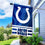 WinCraft Colts Banner House Flag and 5 Foot Flagpole Set - Sports Collectibles, Sports Memorabilia, Sports Fan Shop, Sports Gifts