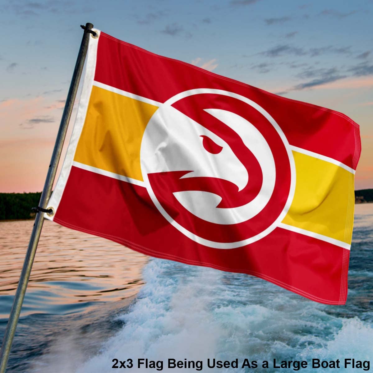 WinCraft Atlanta Hawks Small 2x3 Foot Banner Flag - Sports Collectibles, Sports Memorabilia, Sports Fan Shop, Sports Gifts